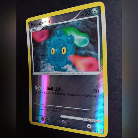 Bronzor Pokemon Card - Mysterious Treasures - 74/123 Common Reverse Holo - Picture 6 of 9